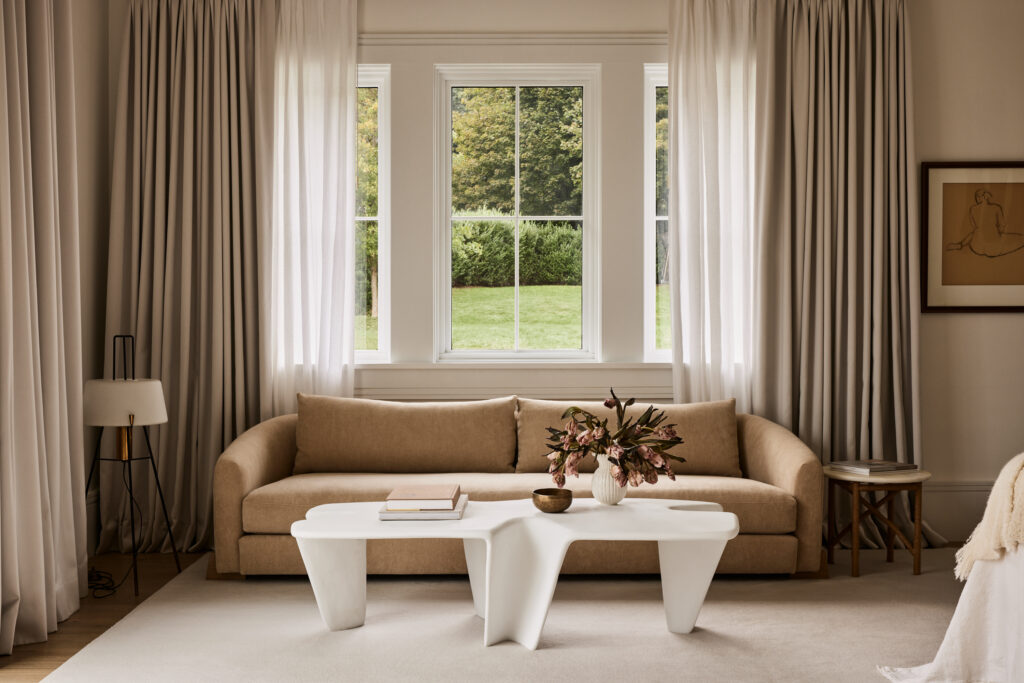 front room curtains, autumnal space, interior design