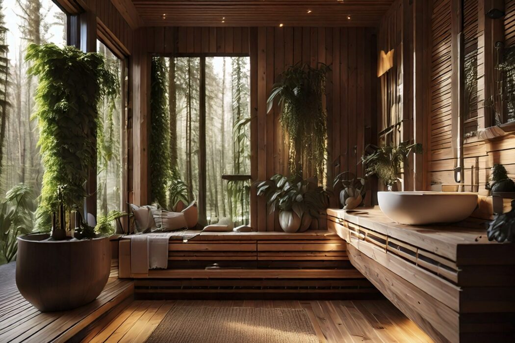 Calm interior bathroom
